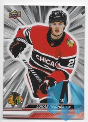 2023-24 Upper Deck Series 1 Silver Outburst Lukas Reichel #36 Chicago Blackhawks